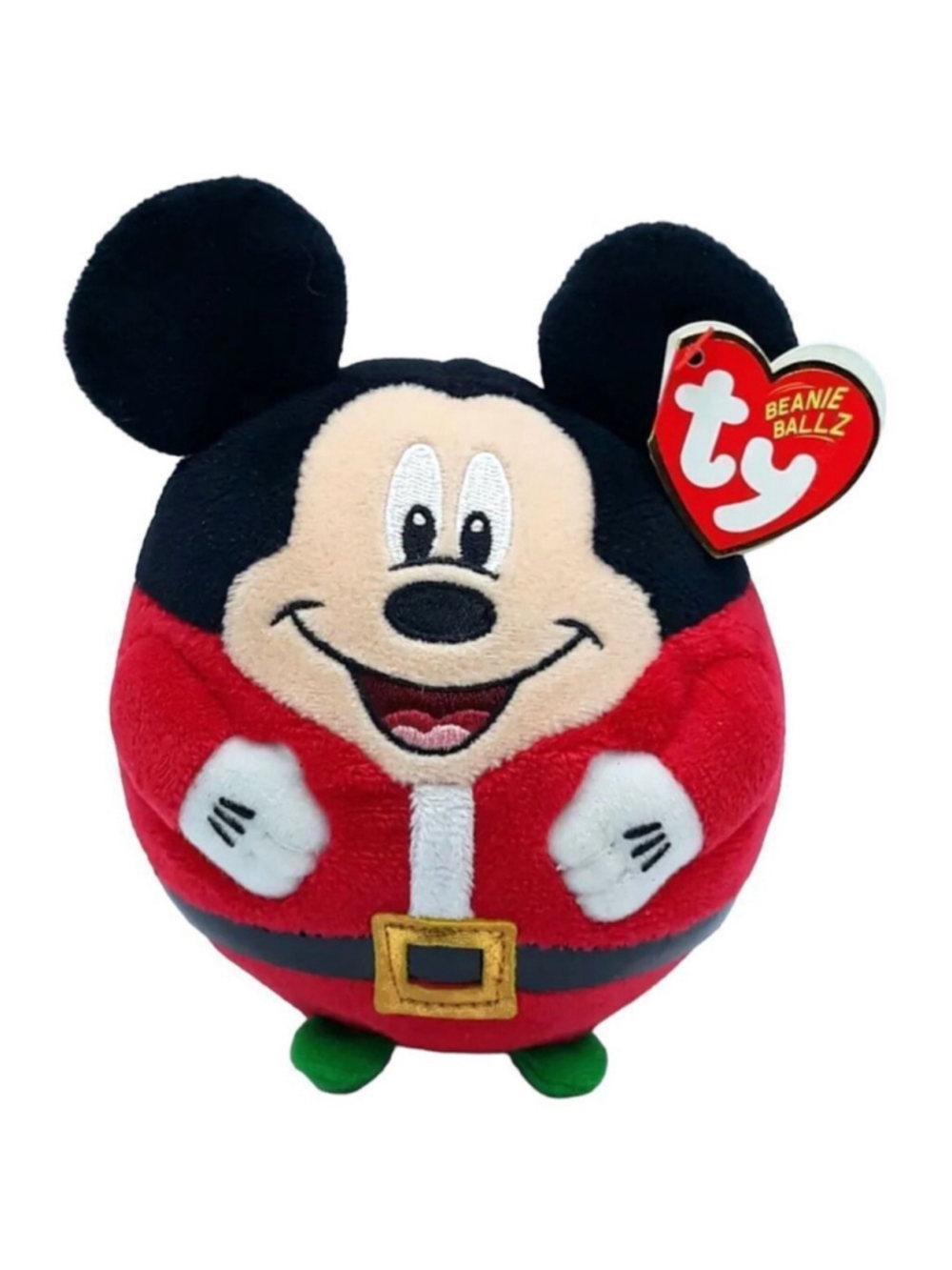 Ty Disney Mickey Mouse Beanie Ballz Santa Claus 2019 Tags Christmas Holiday 6 in
